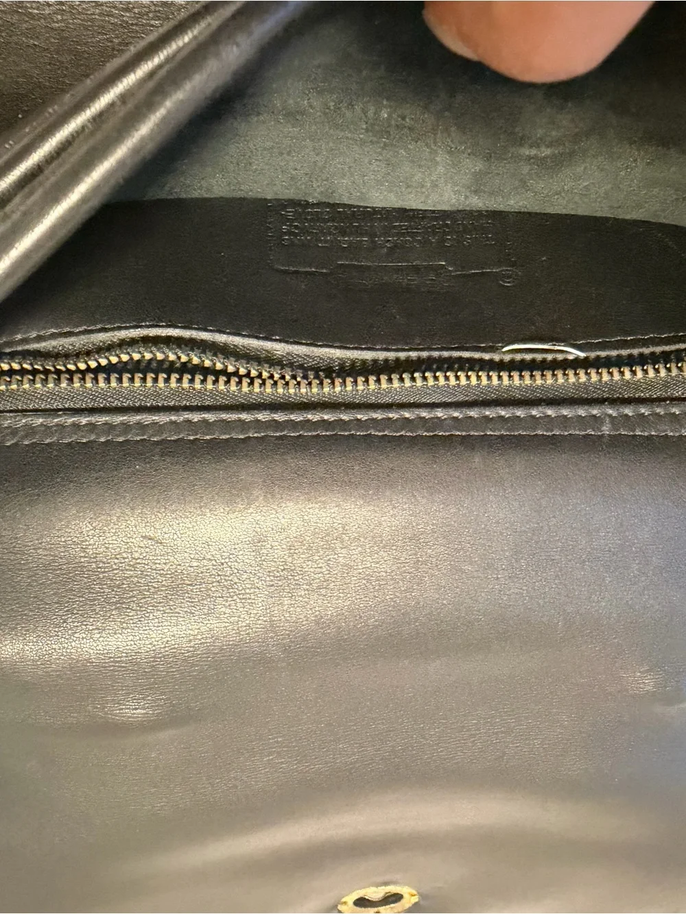 Vintage Coach Black Leather Messenger Crossbody Bag with Strap